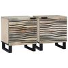 vidaXL Natskab 2 stk. Hvid 40 x 33 x 46 cm Konstrueret tr&aelig;