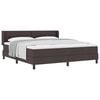 vidaXL Box spring seng med hovedg&aelig;rde M&oslash;rk Brun 200 x 180 cm Stof