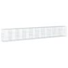 vidaXL gabionkurv med cover 1000x100x150 cm galvaniseret jern