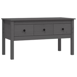 vidaXL sofabord 102x49x55 cm massivt fyrretr&aelig; gr&aring;
