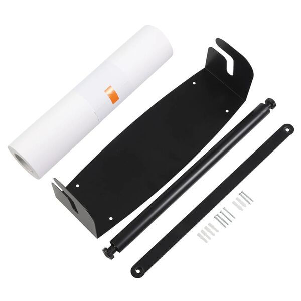 Europel papirrulleholder til v&aelig;g 46x13x15 cm sort