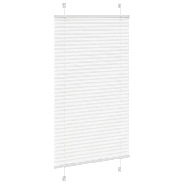 vidaXL Plisségardin Hvid 75x100 cm Stofbredde 74,4 cm Polyester