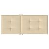 vidaXL stolehynder m. høj ryg 6 stk. 120x50x3 cm stof beige