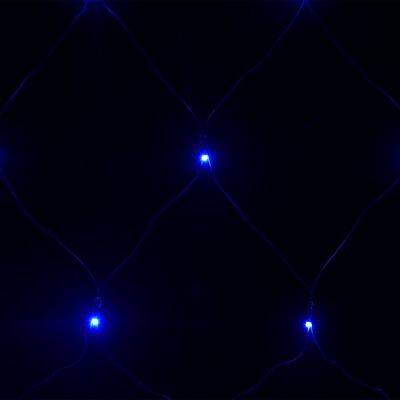 vidaXL lysnet 4x4 m 544 LED'er inde/ude blåt lys