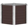 vidaXL h&aelig;vet plantekasse 129x129x77 cm galvaniseret st&aring;l brun