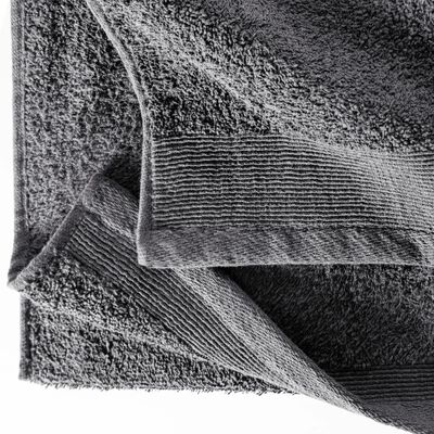 vidaXL håndklædesæt i 12 dele bomuld 450 gsm antracitgrå