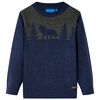 Sweater til b&oslash;rn str. 116 strikket marinebl&aring;