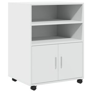 vidaXL rullebord 60x48x81 cm konstrueret tr&aelig; hvid