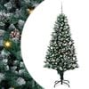 vidaXL Kunstigt juletr&aelig; med stativ Gr&oslash;n 150 cm PVC og St&aring;l og Plastik