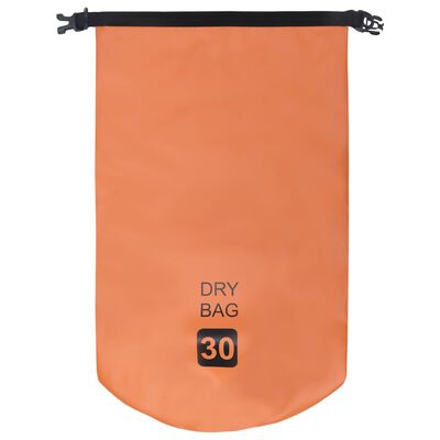 vidaXL vandtæt tørpose 30 l PVC orange