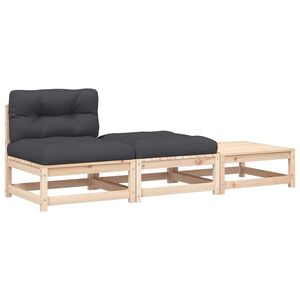 vidaXL sofa med hynder og fodskamler uden arml&aelig;n