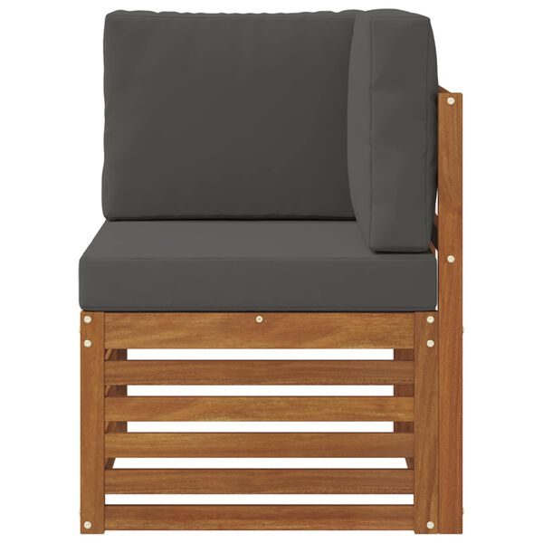 vidaXL Udend&oslash;rs Hj&oslash;rnesofa Massivt Akacietr&aelig; Naturfarvet