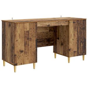 vidaXL Bord med hylde Gammelt tr&aelig; 142,5 x 50 x 75 cm Konstrueret tr&aelig;