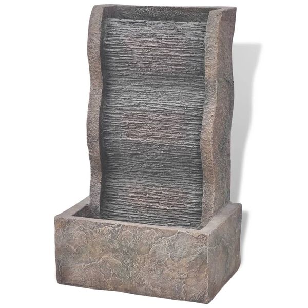 vidaXL indendørs springvand med LED-lysdioder, polyresin