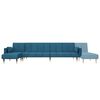 vidaXL L-formet sovesofa 275x140x70 cm velour bl&aring;