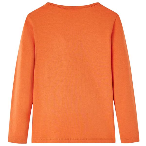 Lang&aelig;rmet T-shirt til b&oslash;rn str. 116 cm orange