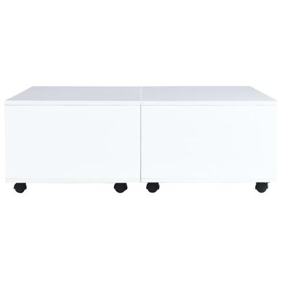 vidaXL sofabord 100 x 100 x 35 cm hvid højglans