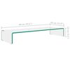 vidaXL TV-stander/monitorstand klart glas 90x30x13 cm
