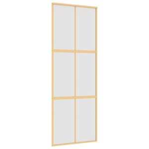 vidaXL skyded&oslash;r 76x205 cm matteret sikkerhedsglas og aluminium gylden