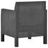 vidaXL havestol med hynde antracit 63x65x76 cm PP rattan