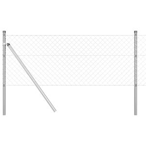vidaXL Hegnsp&aelig;l S&oslash;lv 10 x 0,4 m (40 x 40 mm net) St&aring;l