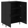 vidaXL Sideboard Sort eg 69,5 x 34 x 90 cm Konstrueret tr&aelig;