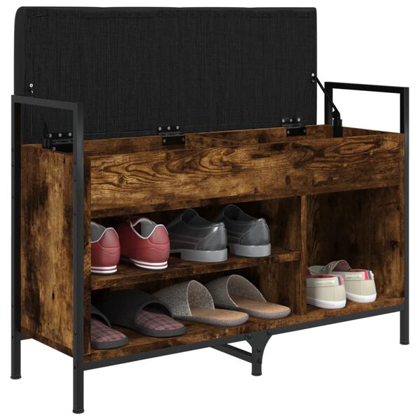 vidaXL skob&aelig;nk 85,5x32x57,5 cm konstrueret tr&aelig; r&oslash;get egetr&aelig;sfarve