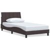 vidaXL sengeramme uden madras Hanko M&oslash;rkebrun 100x200 cm Stof