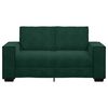 vidaXL 2-personers sofa 160x78x84 cm fl&oslash;jl m&oslash;rkegr&oslash;n