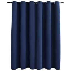 vidaXL m&oslash;rkl&aelig;gningsgardin med metalringe 290 x 245 cm bl&aring;