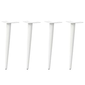 vidaXL sofabordben konisk form 4 stk. hvid 30-31 cm st&aring;l