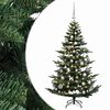 vidaXL Kunstigt juletr&aelig; med julekugle 120 cm 150 LED'er Varm hvid
