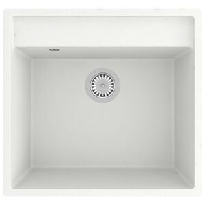 vidaXL k&oslash;kkenvask med overl&oslash;bshul granit hvid