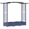 vidaXL H&aelig;vet Bed med Trellis og Tag Gr&aring; 169 x 40 x 125 cm PP