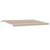 vidaXL Udtr&aelig;kkelig markise Beige 450 &times; 300 cm Stof og aluminium