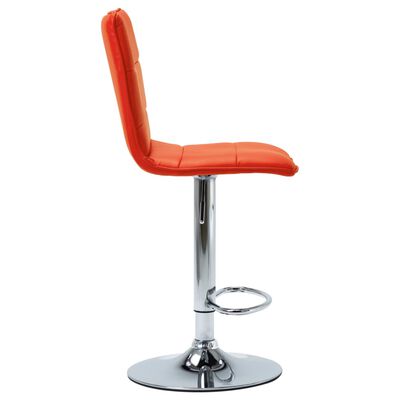 vidaXL barstole 2 stk. kunstlæder orange