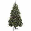 vidaXL Kunstigt juletr&aelig; med 300 LED'er Gr&oslash;n 210 cm PVC og metal