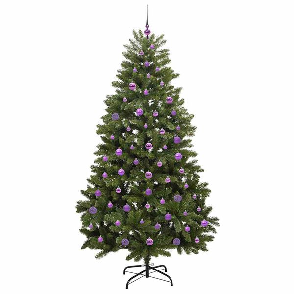 vidaXL Kunstigt juletr&aelig; med 300 LED'er Gr&oslash;n 210 cm PVC og metal