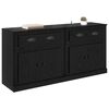 vidaXL Sideboards 2 pcs Sort eg 70 x 35,5 x 67,5 cm Konstrueret tr&aelig;