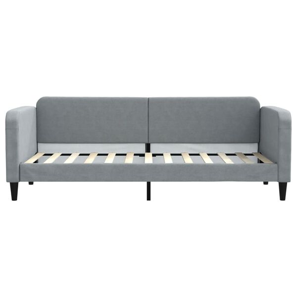vidaXL daybed med madras 80x200 cm stof lysegrå