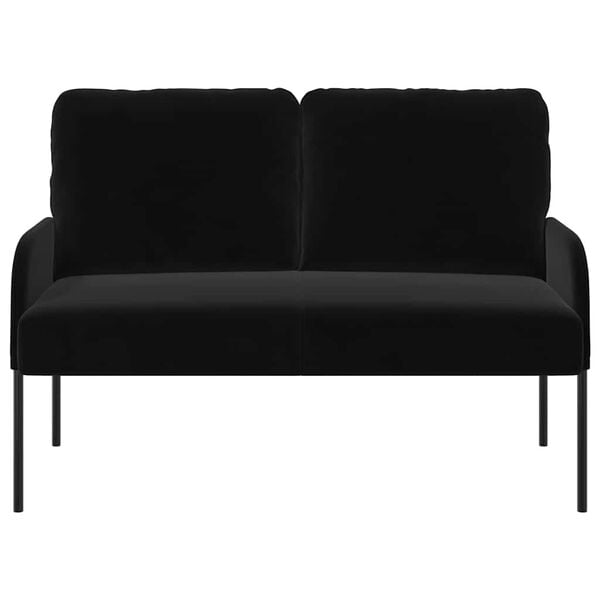 vidaXL Sofaer med pude 110cm Sort Krydsfin&eacute;r