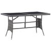 vidaXL havebord 140 x 80 x 74 cm polyrattan gr&aring;