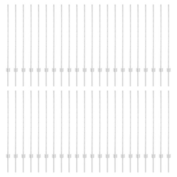 vidaXL Hegnssøjler 88 pcs Sølv 160 cm Stål