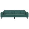 vidaXL Sofa med pude Mørkegrøn 250 x 77 x 76 cm Fløjl