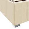 vidaXL Sengestel med madras Creme 120 x 190 cm Stof
