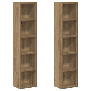 vidaXL smalle reoler 2 stk. 21x16x93,5 cm konstrueret tr&aelig; kunsteg