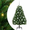 vidaXL Kunstigt Hinged Juletr&aelig; 150 LED'er Gr&oslash;n 120 cm PVC og St&aring;l