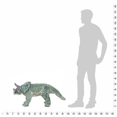 vidaXL stående tøjdyr triceratops plysstof XXL grøn
