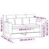 vidaXL 2-personers sofa 120 cm stof sort