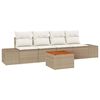 vidaXL Havesofa S&aelig;t 5 stk. Beige og creme polyrattan